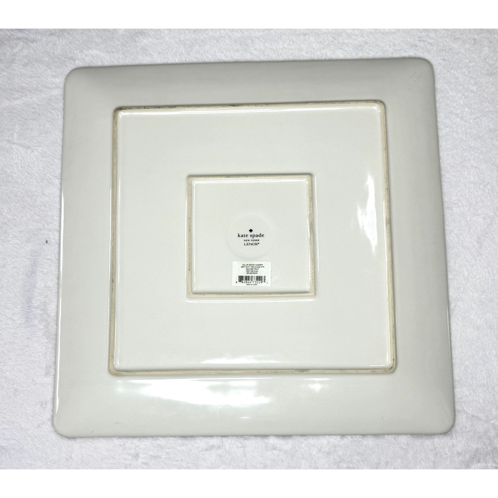 Kate Spade New York Lenox Pizza Platter Large Square Tray Serving Dish Chef New - Picture 6 of 7